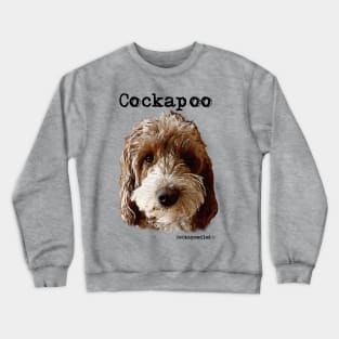 Red and White Cockapoo / Spoodle and Doodle Dog Crewneck Sweatshirt